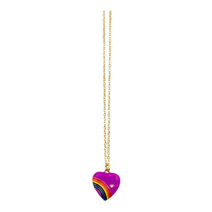 NECKLACE HEARTLOVE LILAS