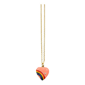 NECKLACE HEARTLOVE PEACH