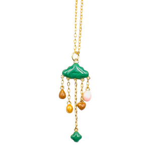 COLLIER VERT NUAGEUX