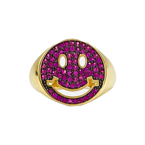 BAGUE SMILEY ROSE M