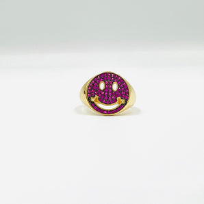 RING SMILEY ROZE M