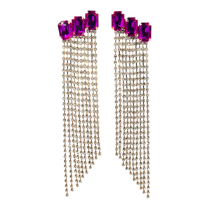 BOUCLES D'OREILLES CHER FUSHIA