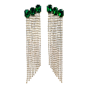 BOUCLES D'OREILLES VERT CHER